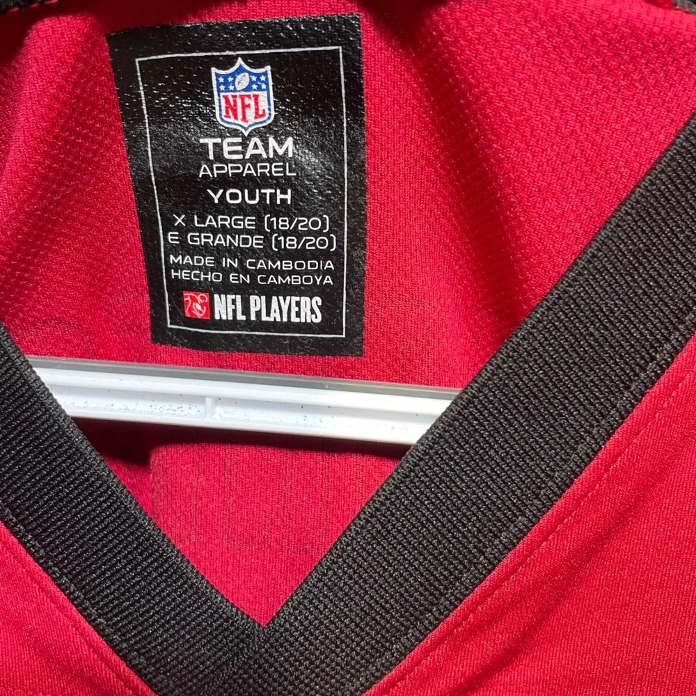 NFL‎ Team Apparel Atlanta Falcons Julio Jones 11 Youth XL Red Football Jersey